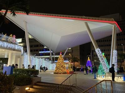 クリスマスツリー＆35,000個の電球がキラキラと街を彩る！「く