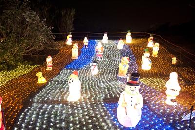 沖縄こどもの国で「ニューイヤーイルミネーション2018」1月2日