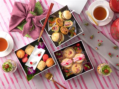 彩り鮮やかな「アフタヌーンティーボックス」ちゅらとく限定で珈琲・