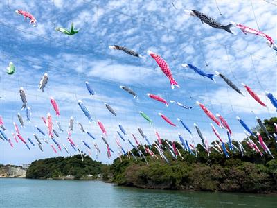 色鮮やかな鯉のぼり約200匹が悠々と泳ぐ姿は圧巻！嘉手納町で「第