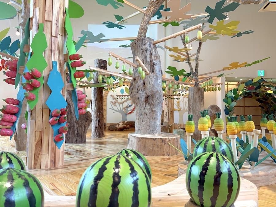 収穫ごっこができるエリア