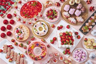 月替わりでテーマが変わる♪「ストロベリースイーツビュッフェ」がダ