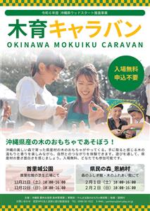 沖縄県産の木のおもちゃで遊ぼう！移動型のおもちゃ美術館「木育キャ