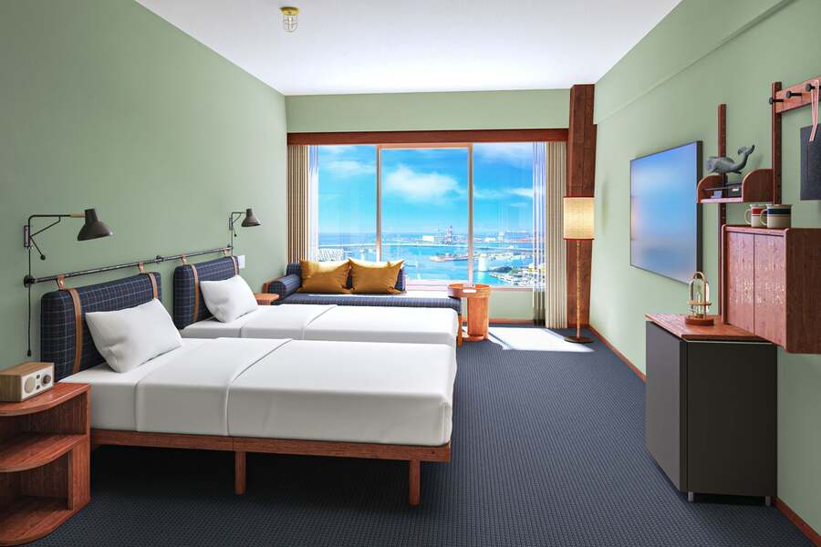 オーシャンビューの客室