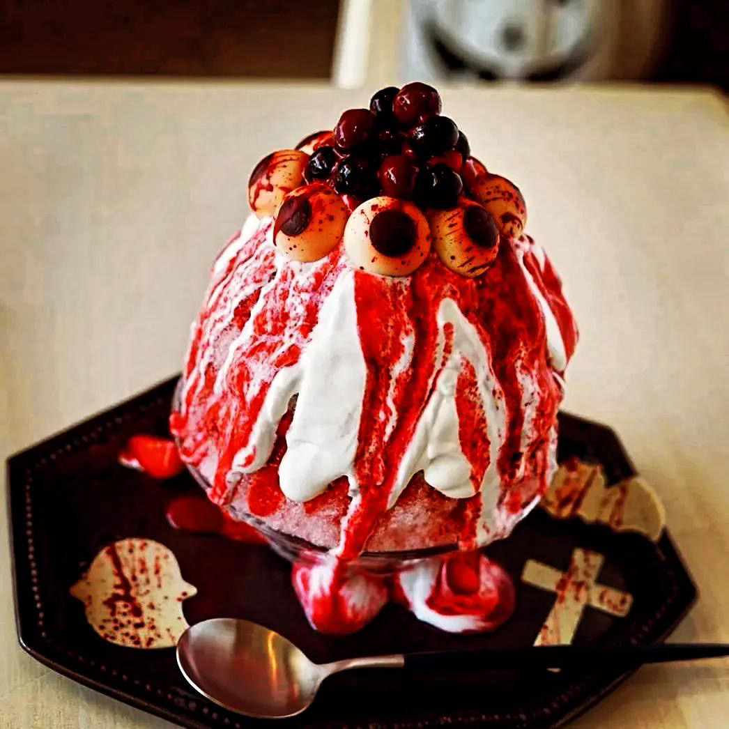 ハロウィンの日限定のかき氷 ハロウィンの日限定のかき氷