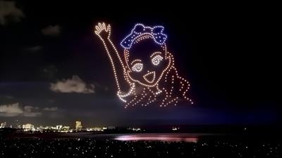 音楽・花火・500機のドローンが魅せる！あの名曲とシンクロするド