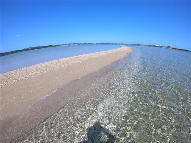 海の上のシークレットビーチ。