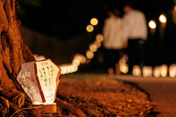 和紙灯籠のさんぽ道