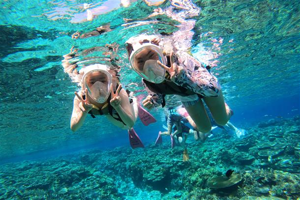 粘膜接触のないフルフェイスマスクで安心！