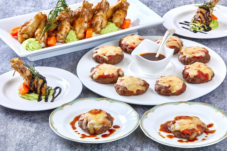 火曜平日ｽﾍﾟｼｬﾙ：①黒毛和牛チーズハンバーグ　②チキンコンフィ ローズマリーの香り