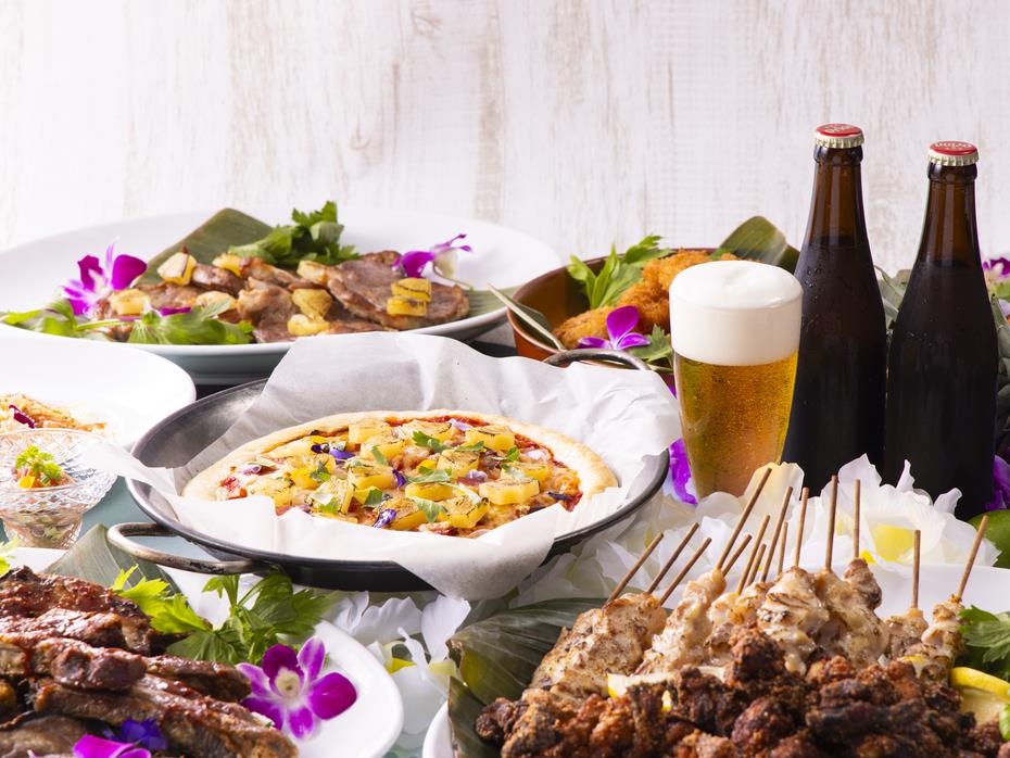 ＜ディナービュッフェ＞＼フリーフロー90分付き☆ビールや泡盛30種以上／沖縄で味わう、五感で愉しむ南国ビュッフェ！ステーキに自分トッピングできるソフトクリームも食べ放題！ ※前日24時までご予約受付