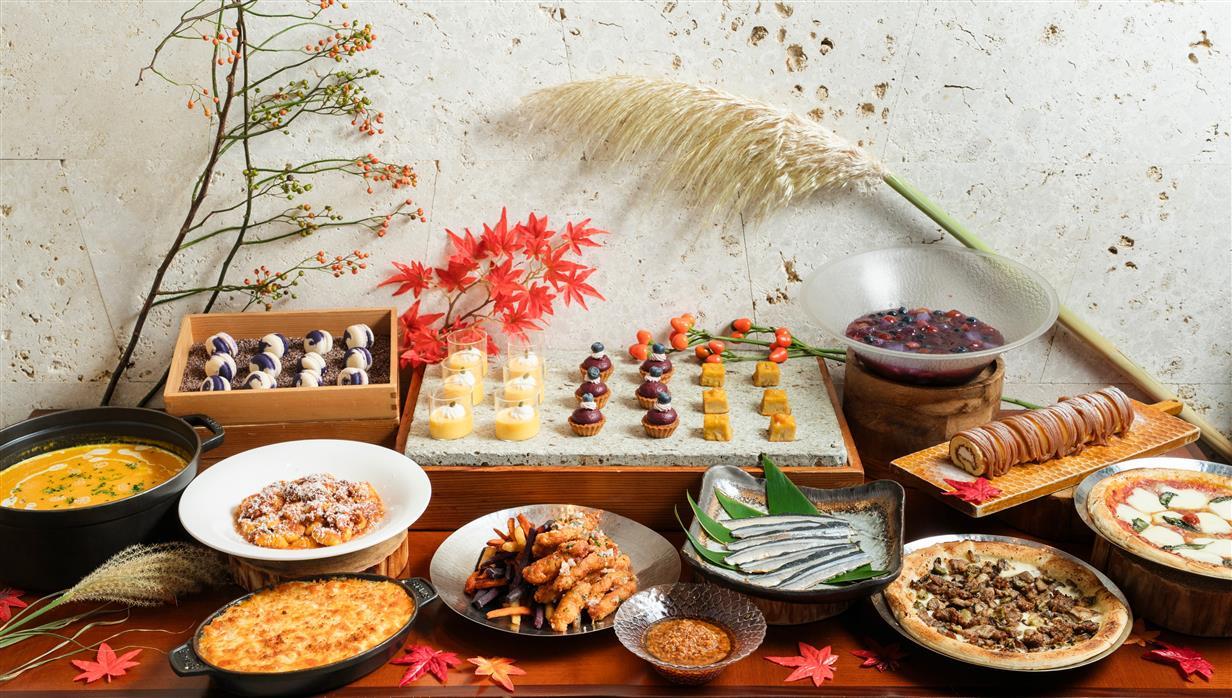 【時間無制限☆全席オーシャンビュー】トロピカルフェア開催中！10月より食欲の秋フェア開催！通常価格より440円OFF！お席までお届けするローストポークや自分好みに楽しめる海鮮丼、人気のふわふわパンケーキも食べ放題♪※当日6時までご予約OK