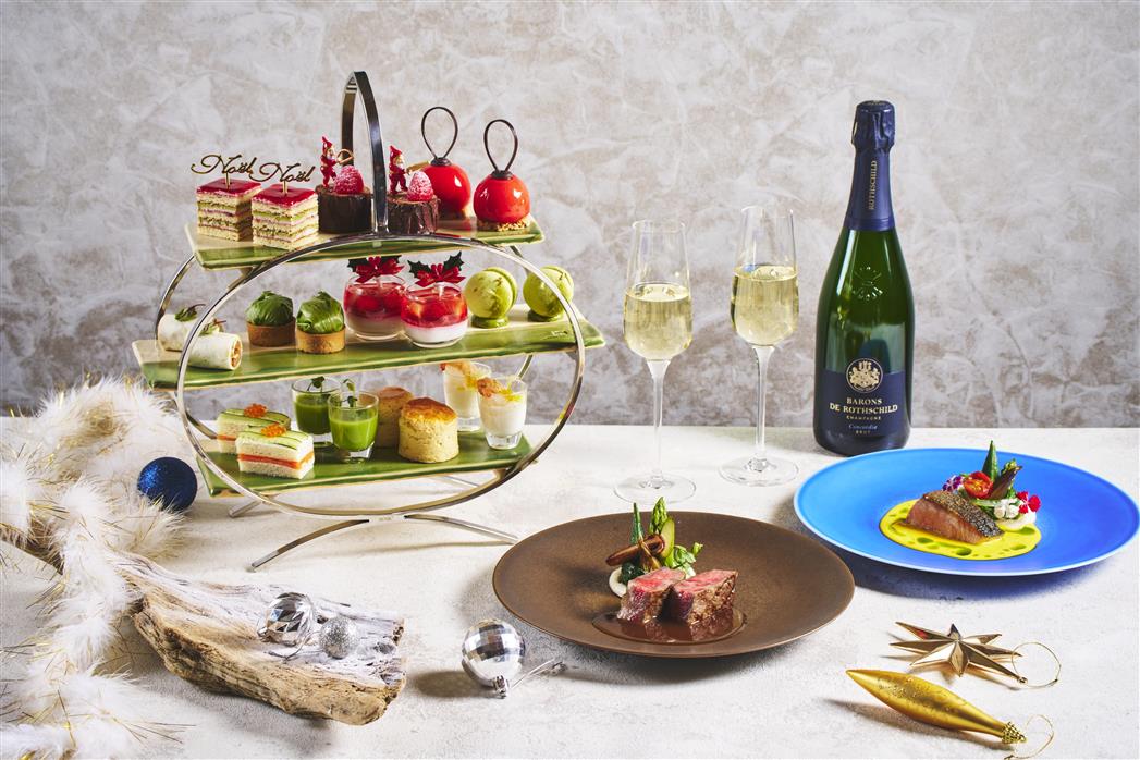 【2025☆Xmas】◇◆クリスマスハイティー☆彡◆◇幻想的な空間を楽しめるロビーラウンジで パティシエこだわりのクリスマススイーツとシェフこだわりの一皿で優雅なクリスマスを！