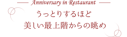 うっとりするほど美しい最上階からの眺め