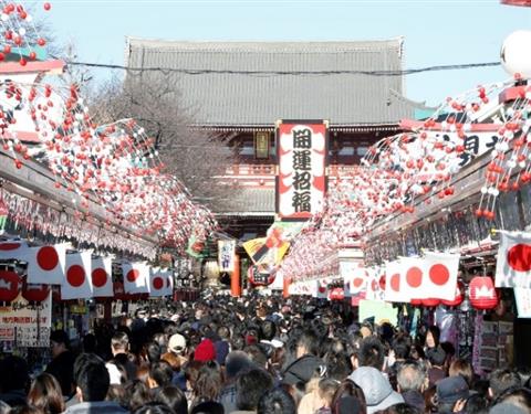 浅草寺　仲見世通り